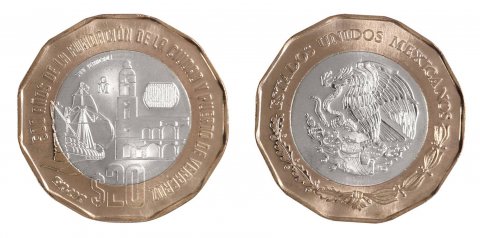 Mexico 20 Pesos Coin, 2021, KM #998, Mint, Commemorative